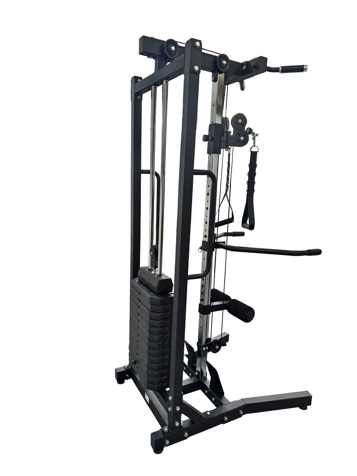 POWA Gym Freestanding Cable Pulley Machine - 90kg Plate Loaded