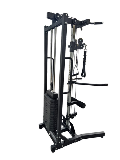 POWA Gym Freestanding Cable Pulley Machine - 90kg Plate Loaded