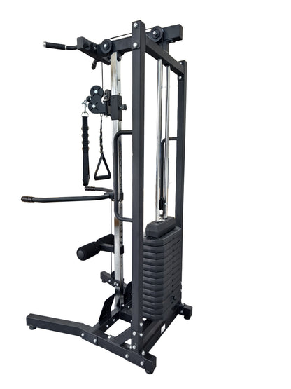POWA Gym Freestanding Cable Pulley Machine - 90kg Plate Loaded